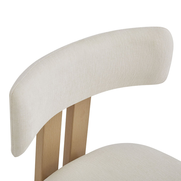 Modern Upholstered Armless Dining Chairs With Metal Legs