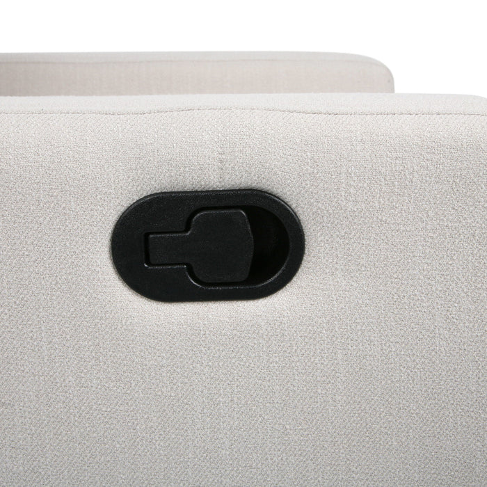 Landau Contemporary Fabric Upholstered Swivel Recliner