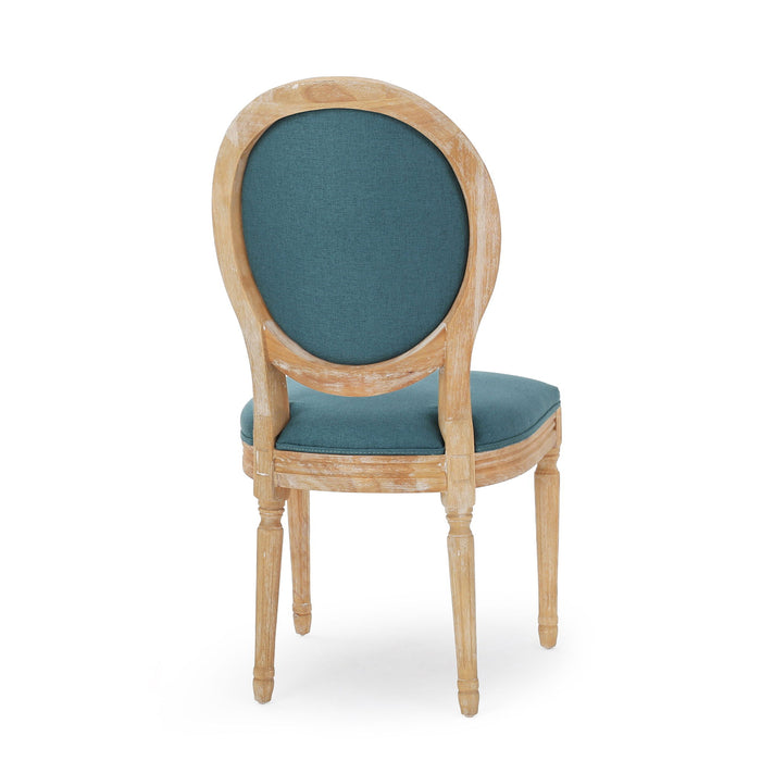 French Country Inspired Dining Chair With Iconic Round Backrest