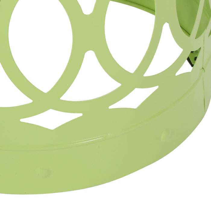 Outdoor Metal Large End Table, Modern Design