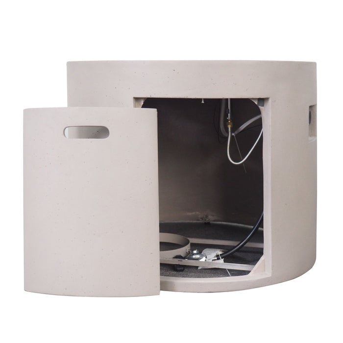 Round Iron Fire Pit With 40,000 Btu