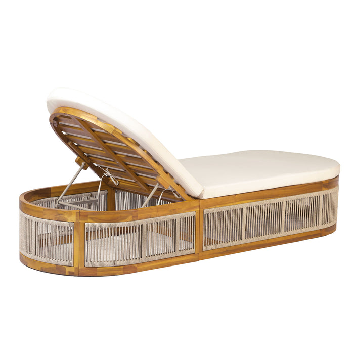 Chaise Lounge Set With Side Table
