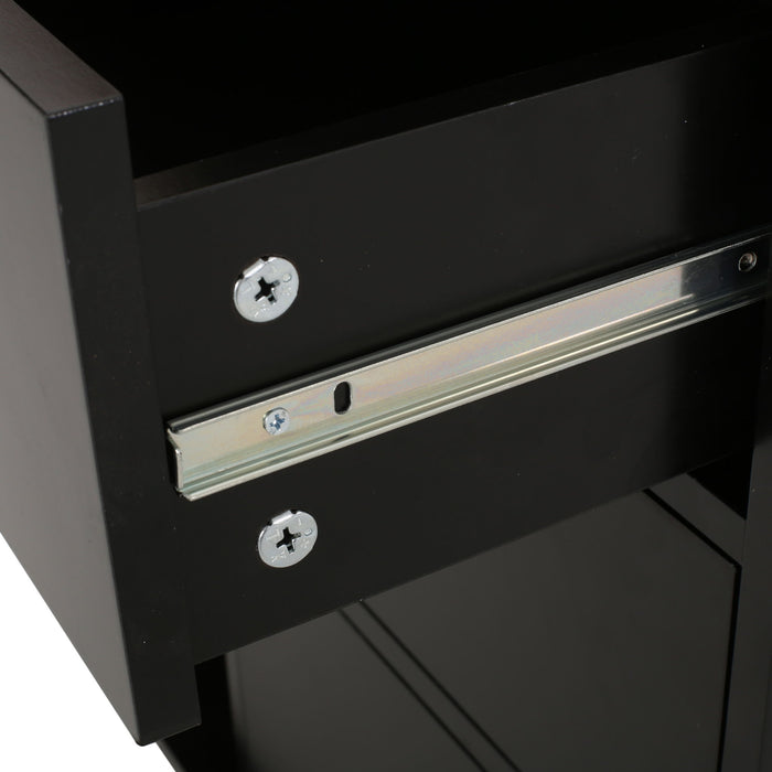 Yohaan - Contemporary Kitchen Cart With Wheels