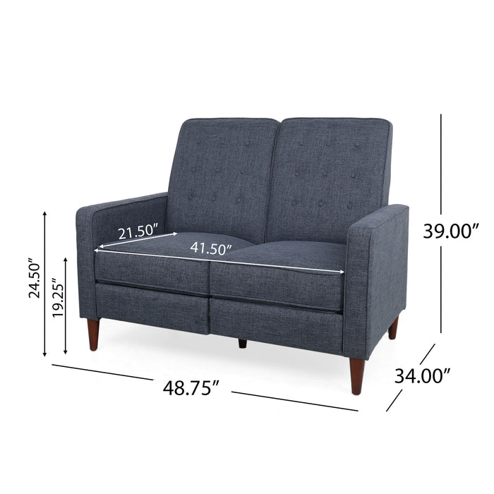 Manville - Contemporary Tufted Loveseat Pushback Recliner