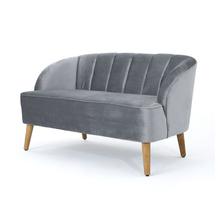 Modern Classic Shell Backed Loveseat
