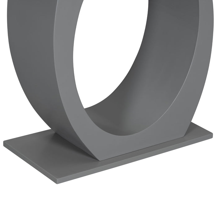 Console Table With Oval Base And Reinforced Bottom Plate