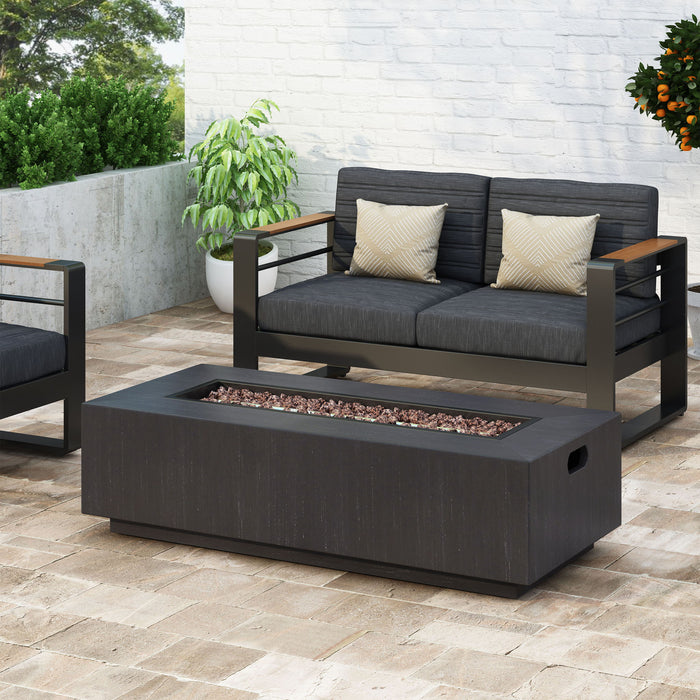 Modern Rectangle Fire Table 50, 000 Btu