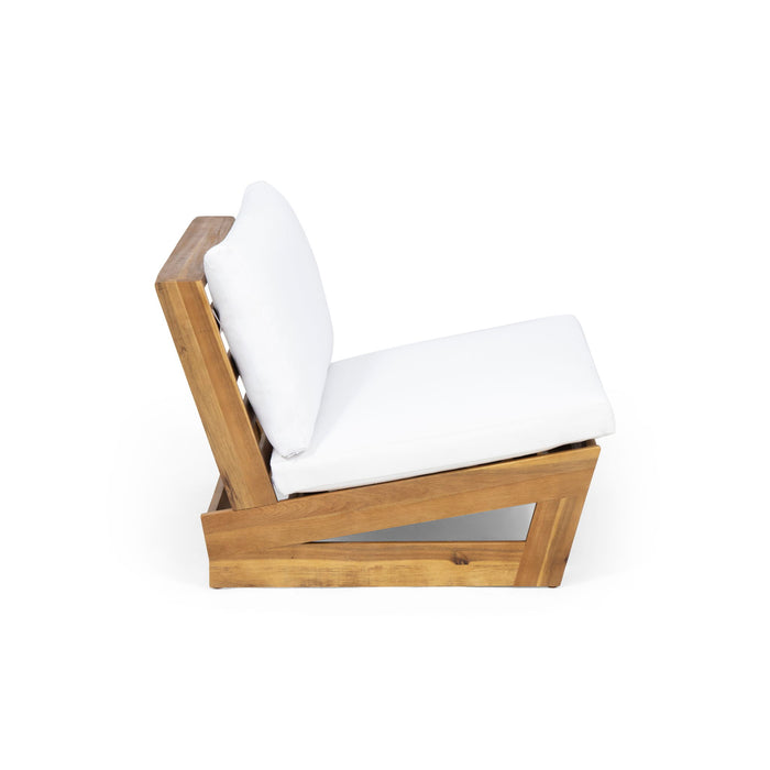 Acacia Wood Outdoor Club Chair With Cushions