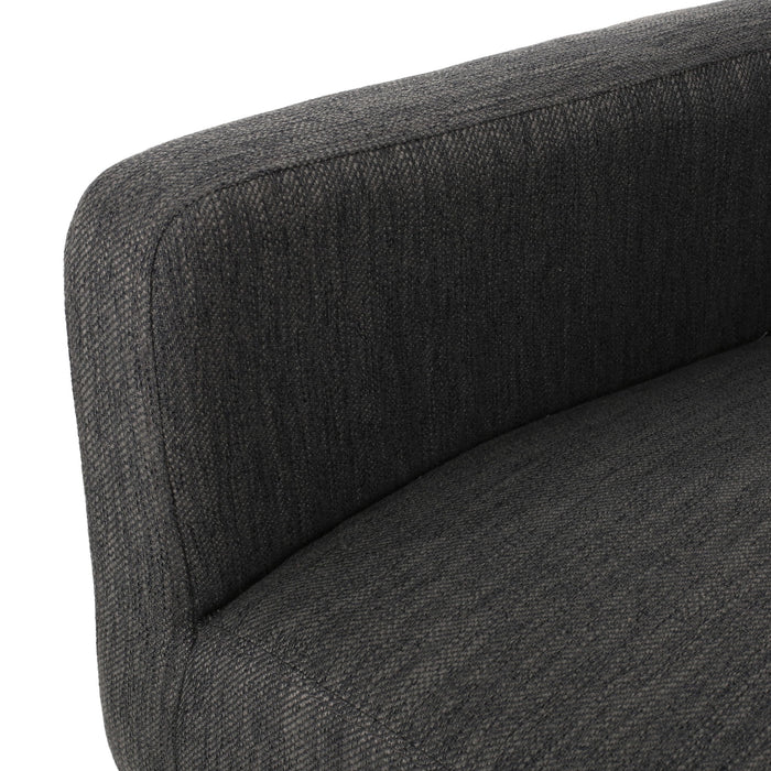 Contemporary Armchair With Track Arms - Charcoal