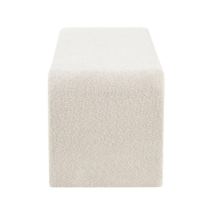 Modern Contemporary Waterfall Bench - Cream