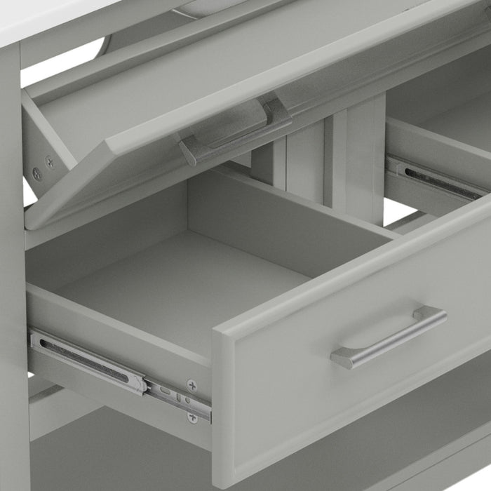 Bathroom Vanity With Ceramic Sink, Tip Out Tray & 2 Full Extension Drawers
