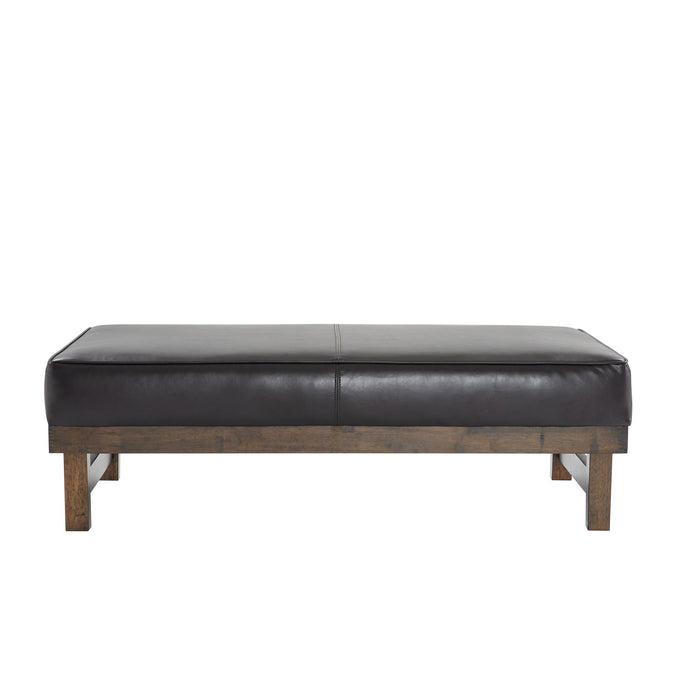 Modern Upholstered Cocktail Ottoman Bench With Cushion Top