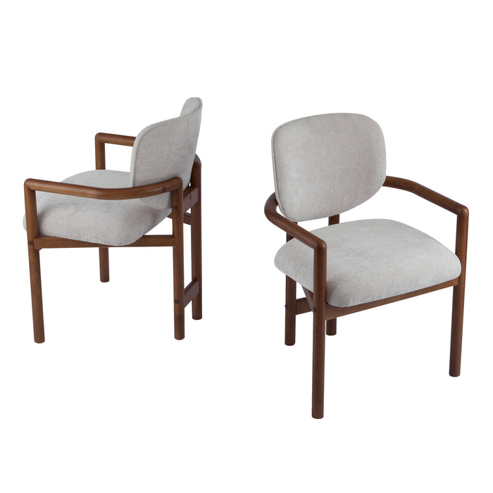 Upholstered Arm Dining Chairs (Set of 2)