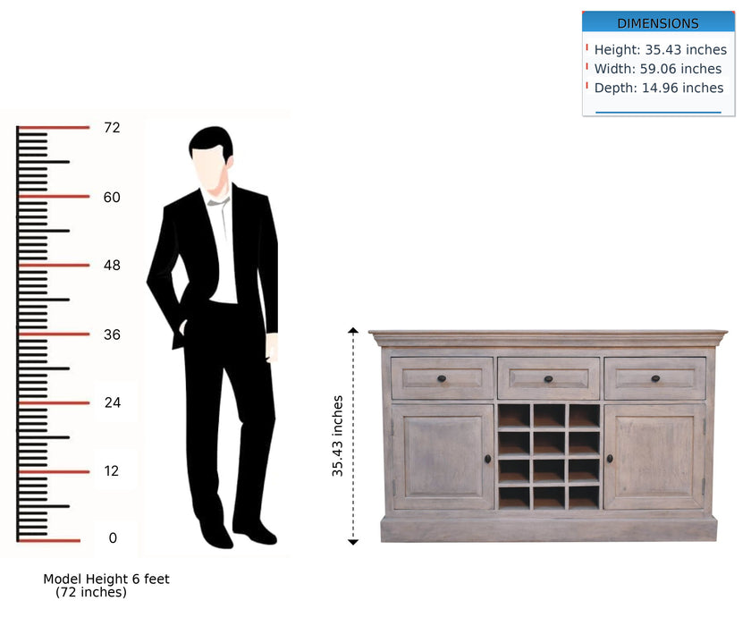 Wine Storage Unit - Gray Ash