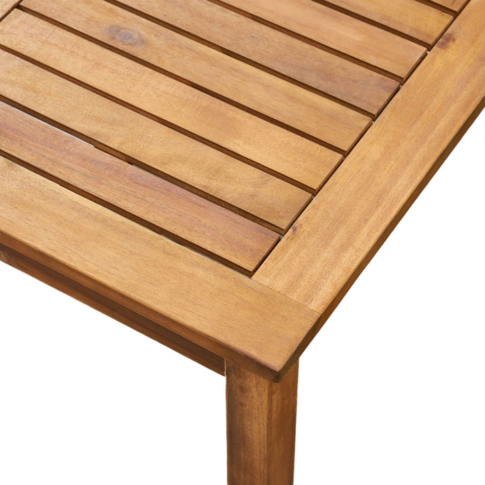 Perla - Rustic Square Coffee Table With Block Legs