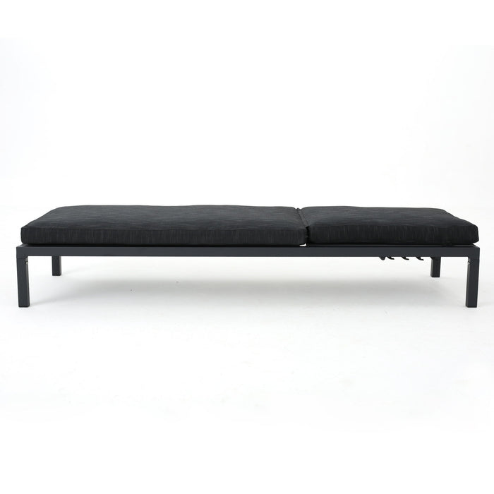 Modern Chaise Lounge With Wate Resistant Fabric Cushions