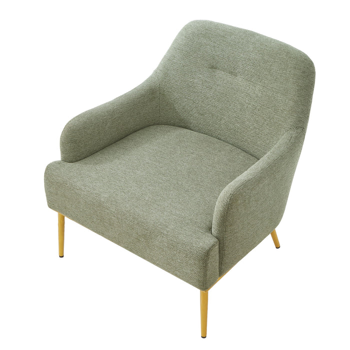 Modern Elegance Accent Chair With Curved Backrest