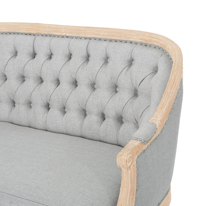 French Country Chesterfield Style Tufted Loveseat