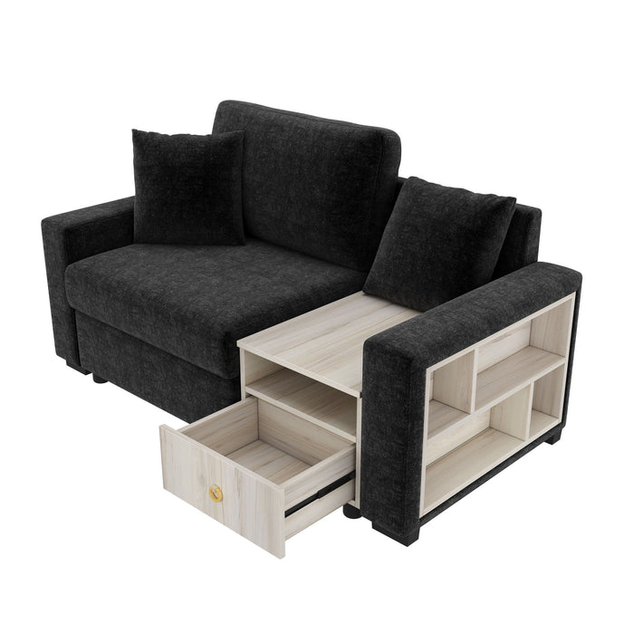 Modular Sofa Couch With Storage Armrest And Center Console