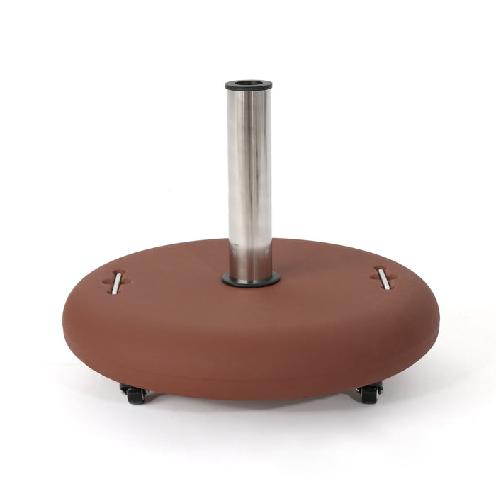 Wheelie - Round Umbrella Base With Stainless Steel Holder