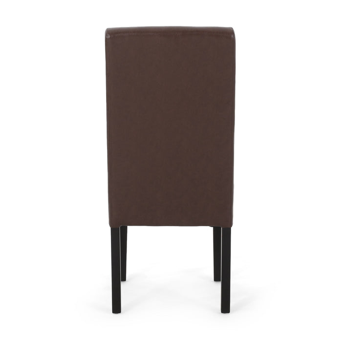 Contemporary Dining Chair With Rubberwood Legs (Set of 2)