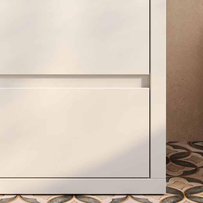 Freestanding Bathroom Vanity With Ceramic Sink, 2 Full Extension Drawers