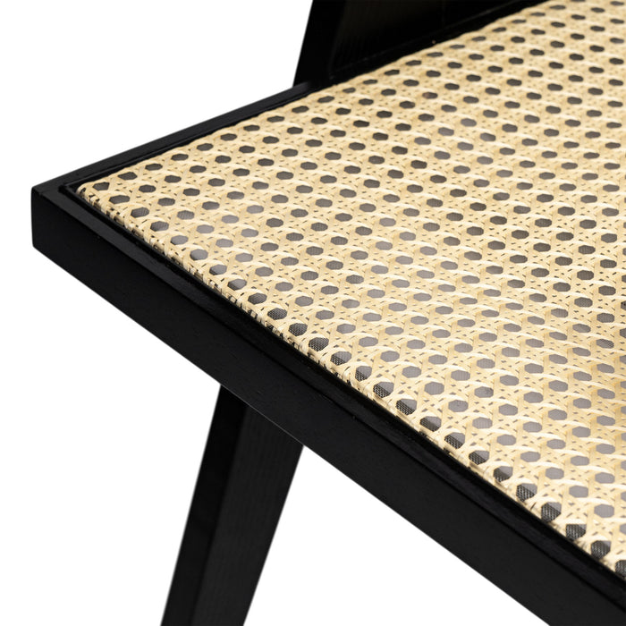 Chandigarh Arm Dining Chair With Natural Cane Design (Set of 2)