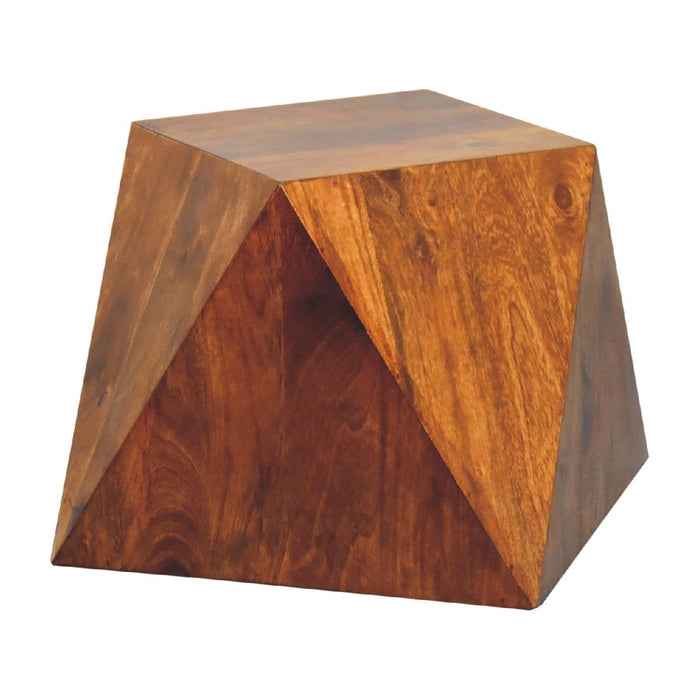 Abstract End Table - Chestnut