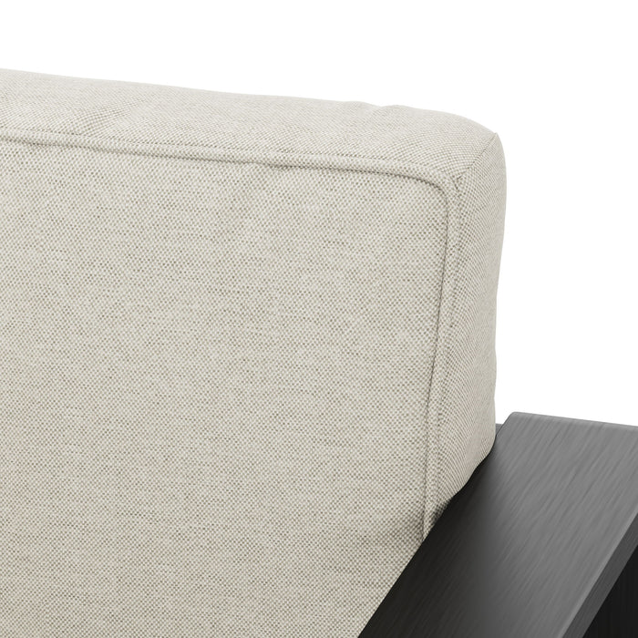 Maya Bay - Outdoor Patio Aluminum 4 Piece Chat Set With Cushion - Beige / Black