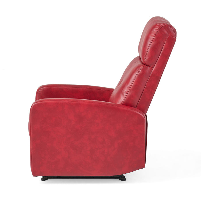 Contemporary Recliner Chair With Push Back Function