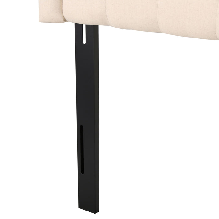 Angelica - Adjustable King / California King Tufted Headboard - Beige