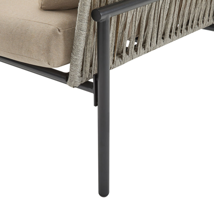 Rope Lounge Chair With Cushions For Modern Spaces