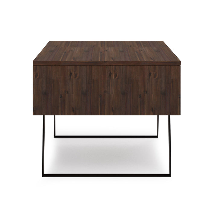 Lowry - Lift Top Coffee Table - Distressed Charcoal Brown