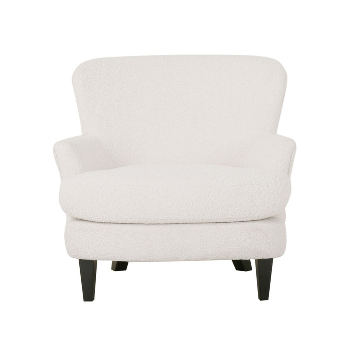 Melodique - Boucle Fabric Upholstered Club Chair With Tapered Legs