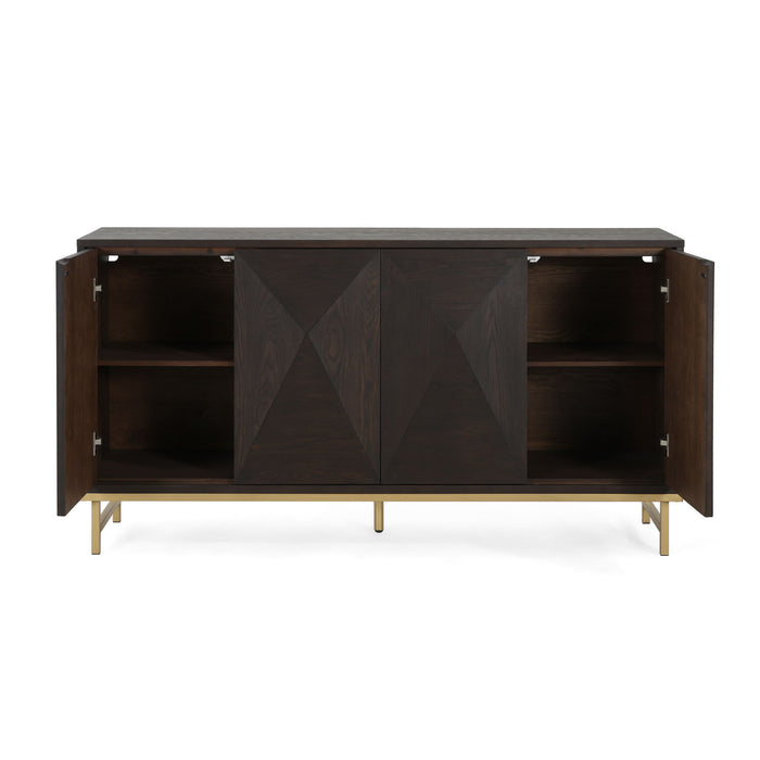 Tamid - Modern Wide Handcrafted Sideboard With Adjustable Shelves