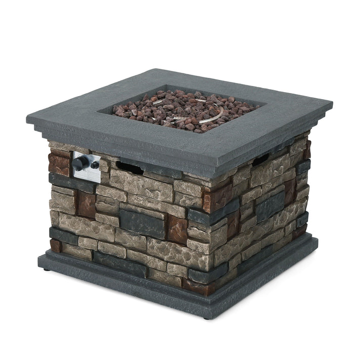 Fire Pit With Lightweight Concrete And Steel Frame