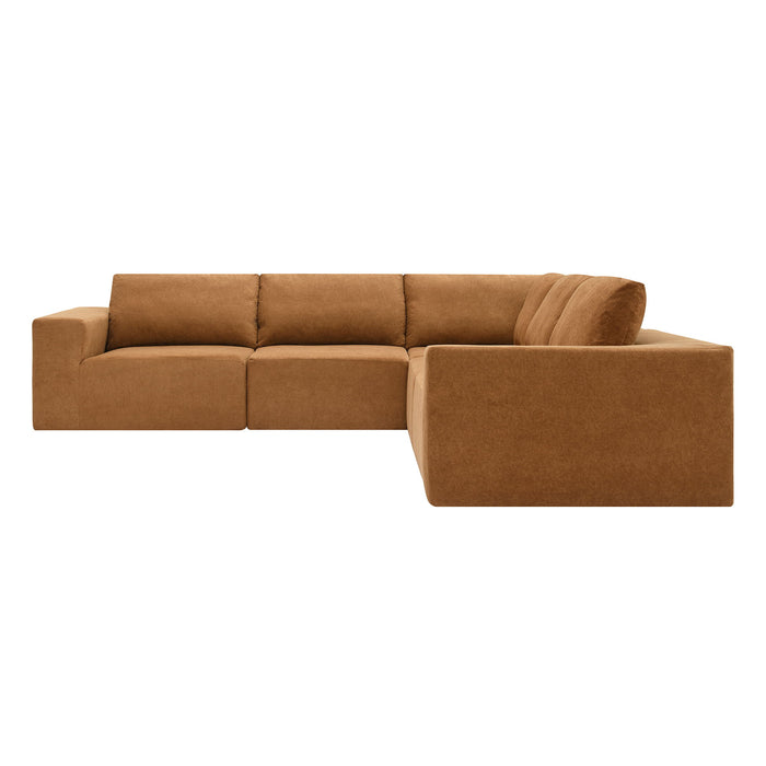 Modular Sectional With Wide Seat Free Combination L Shaped Couch Set Cloud Upholstered Minimalist Boneless Sofa