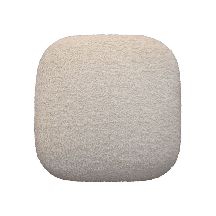 Boucle Square Footstool - Cream