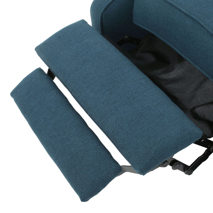 Armchair Recliner With Pushback Mechanism And Wingback Design