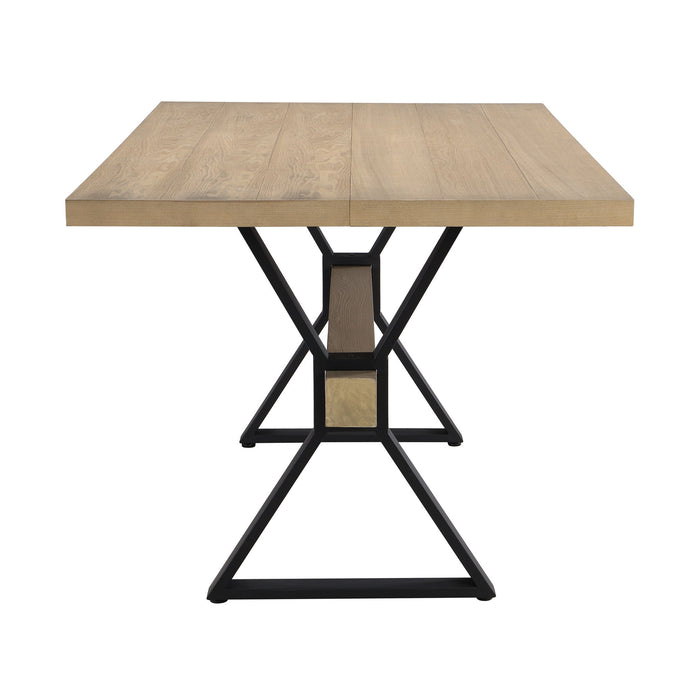 Elevated - Farmhouse Dining Table With X Shaped Legs - Light Ash