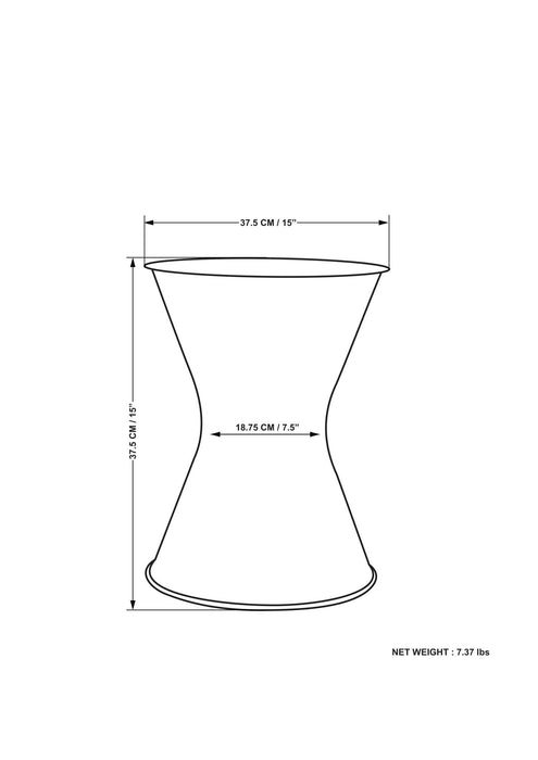 Kenton - Metal Side Table - Tarnished Brass