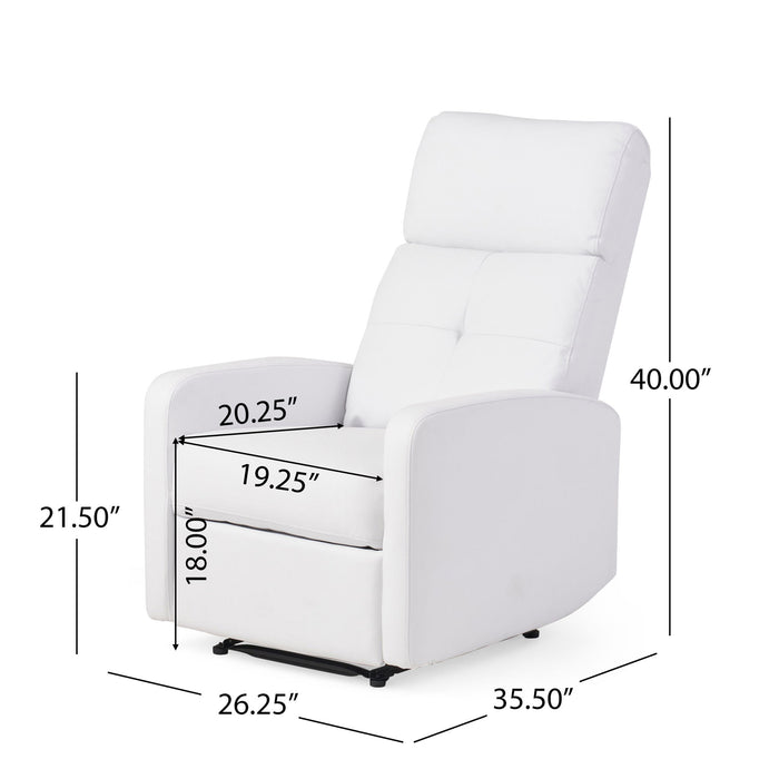Contemporary Recliner Chair With Push Back Function