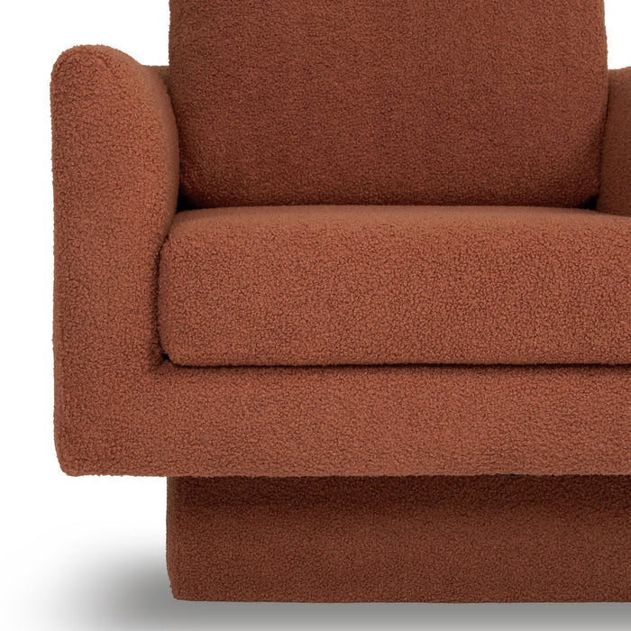 360° Modern Swivel Accent Chair Round Armchair, Thick Padded Single Lounge Sofa Upholstered Comfy