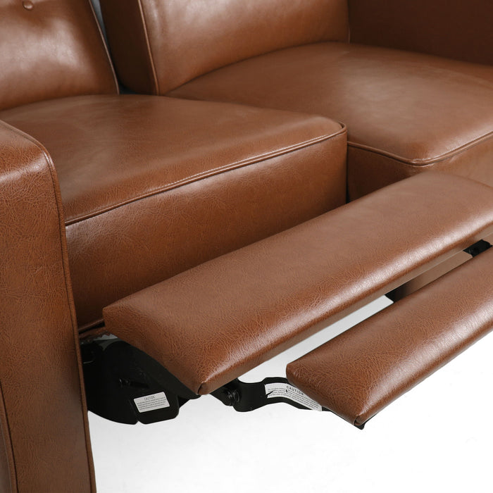 Manville - Contemporary Tufted Loveseat Pushback Recliner