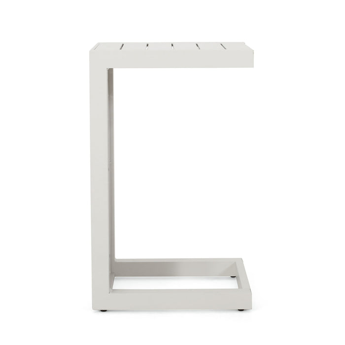 Aluminum Outdoor C - Shaped Side Table For Patio