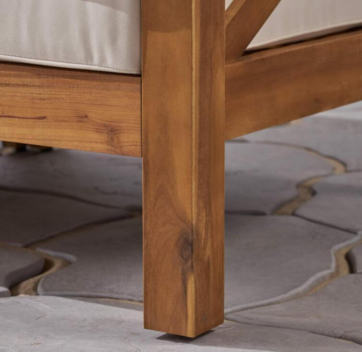 Brava - X Back 2 Seater Sectional Loveseat With Coffee Table