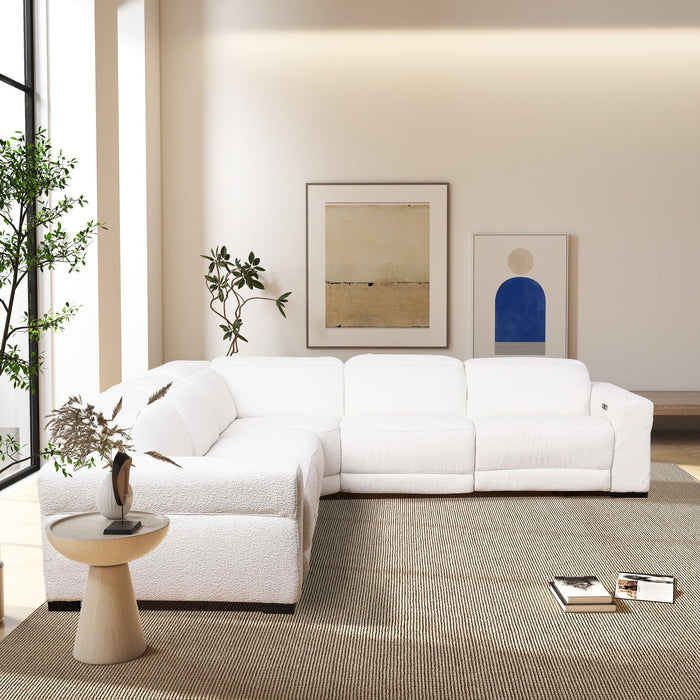 Yohan - Reclining Sectional Sofa - White