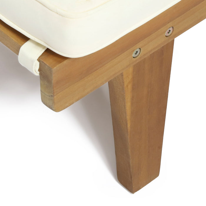Ariana - Wood Chaise Lounge With Cushion