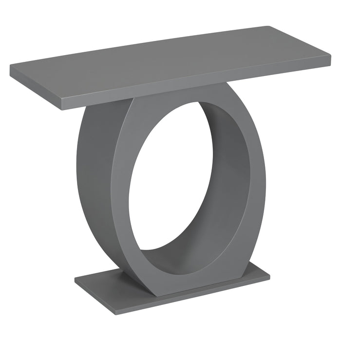 Console Table With Oval Base And Reinforced Bottom Plate