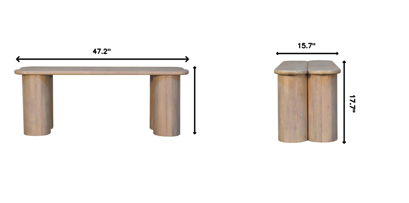 Twin Plank Marble Bench - Marble